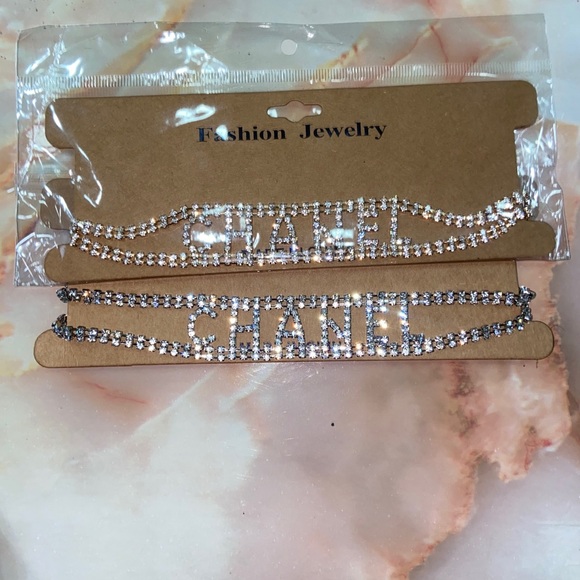 Designer Inspired Rhinestone Chokers - Picture 3 of 3